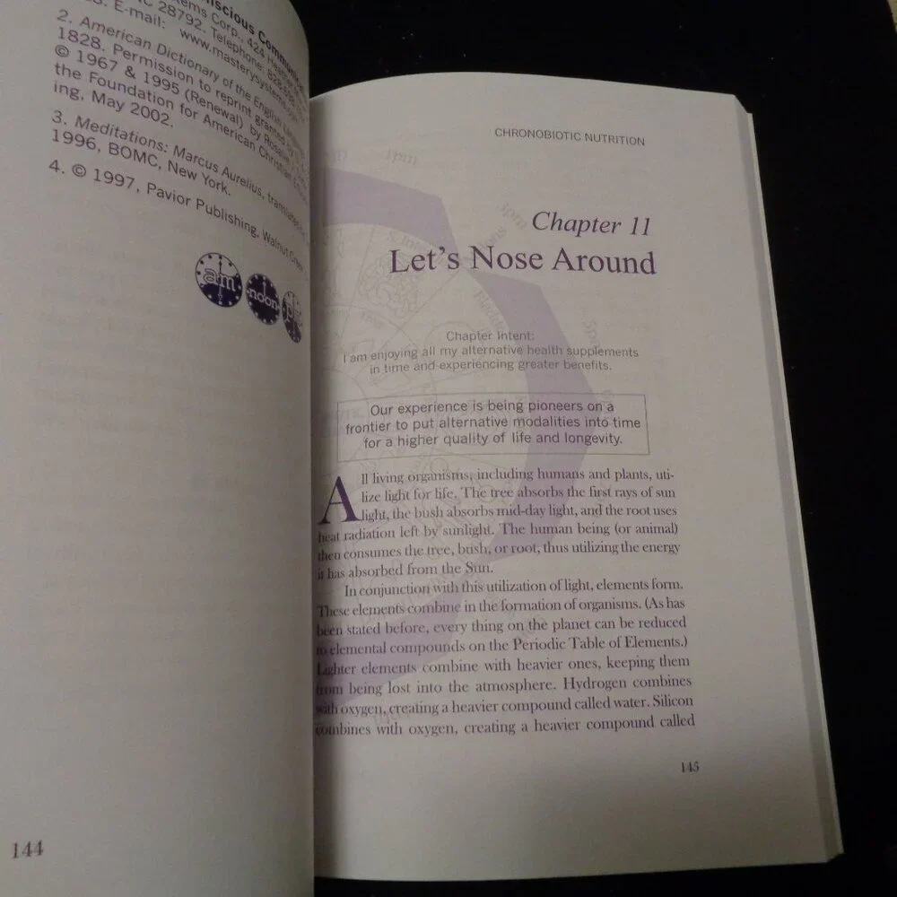 BOOK, YES NO MAYBE CHRONOBIOTIC NUTRITION BY HARTING AND BERGSTROM 2010 2004